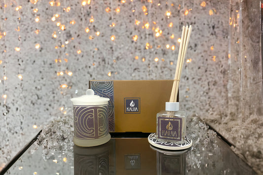 Kanorau Tirāma Gift Set - Soy Wax Candle & Reed Diffuser